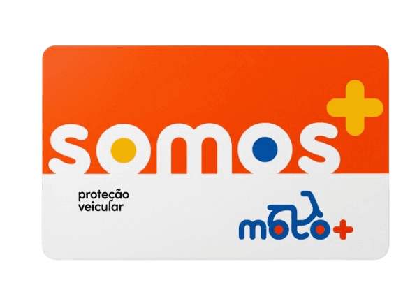 Cartão de proteção Moto+ da Somos+ — proteção veicular com assistência 24h